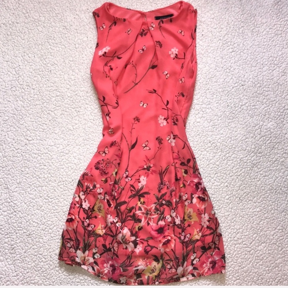 Coral Floral Dress